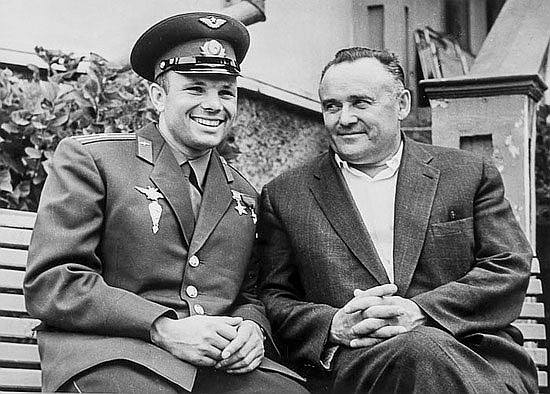 Yuri Gagarin und Sergey Korolev